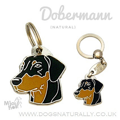 Dobermann Dog Tag (Natural)